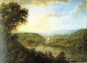 Johann Caspar Schneider Rhine valley by Johann Caspar Schneider oil on canvas